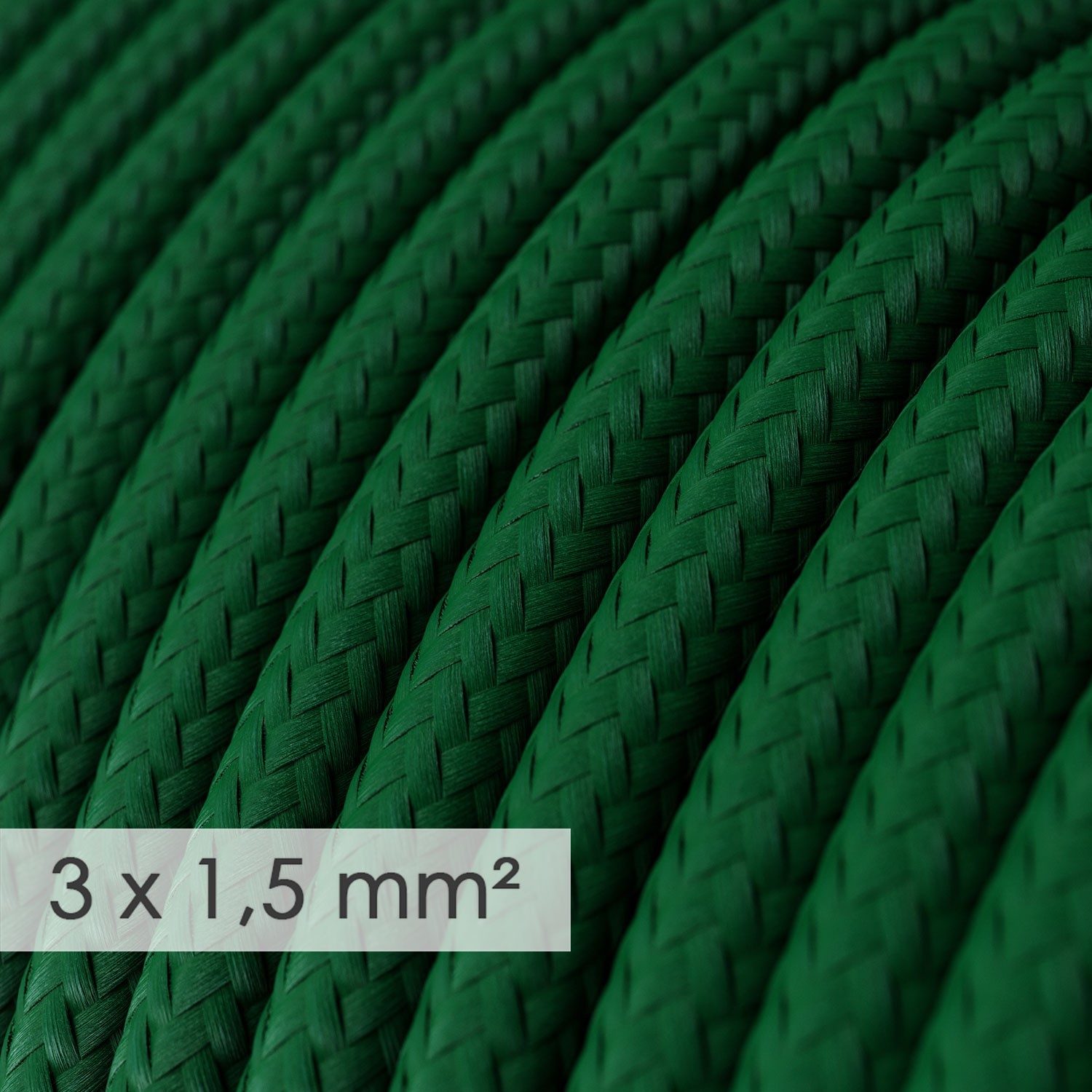 Okrugao kabel većeg presjeka (3x1,50) - tamno zeleni RM21