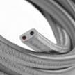 Tekstilni električni kabel za Svjetlosni lanac prekriven CM02 srebrnim tekstilom