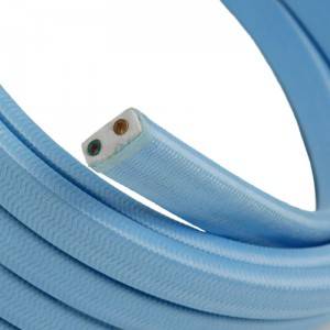 Tekstilni električni kabel za Svjetlosni lanac prekriven CM17 Baby Azure tekstilom
