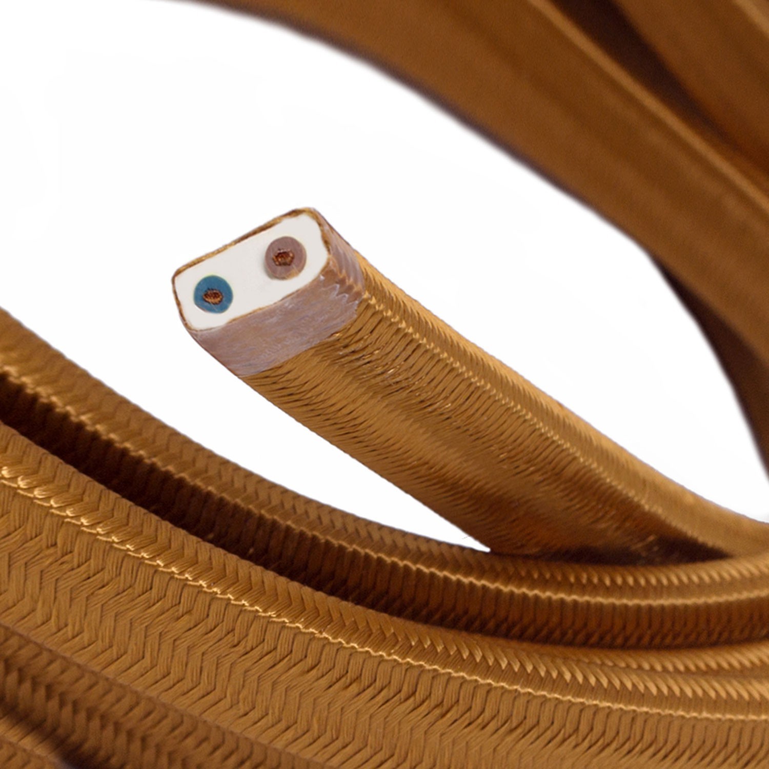 Tekstilni električni kabel za Svjetlosni lanac prekriven CM22 Whiskey tekstilom
