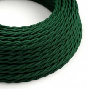 Motani električni kabel prekriven rayon tkaninom - TM21 tamno zelena