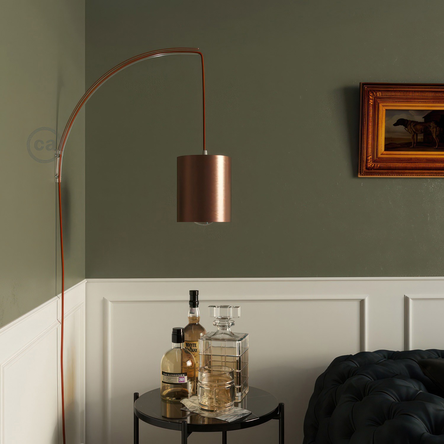 Archet(To), prozirni zidni držač za lampu.