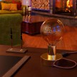 LED zlatna žarulja za stolne lampe - Globe G125 jedna žarna nit “Love” - 5W E27 dekorativna Vintage 2000K