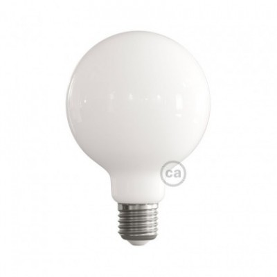 led mliječno bijela žarulja - Globe G95 - 7.5W E27 Dimabilna ( s prigušivanjem svjetla ) 2700K