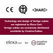 Vertigo električni tekstilni kabel - Melange crni pamuk Flex ERC37