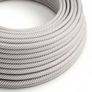 Vertigo električni tekstilni kabel - bijeli & aluminij Flex ERM46