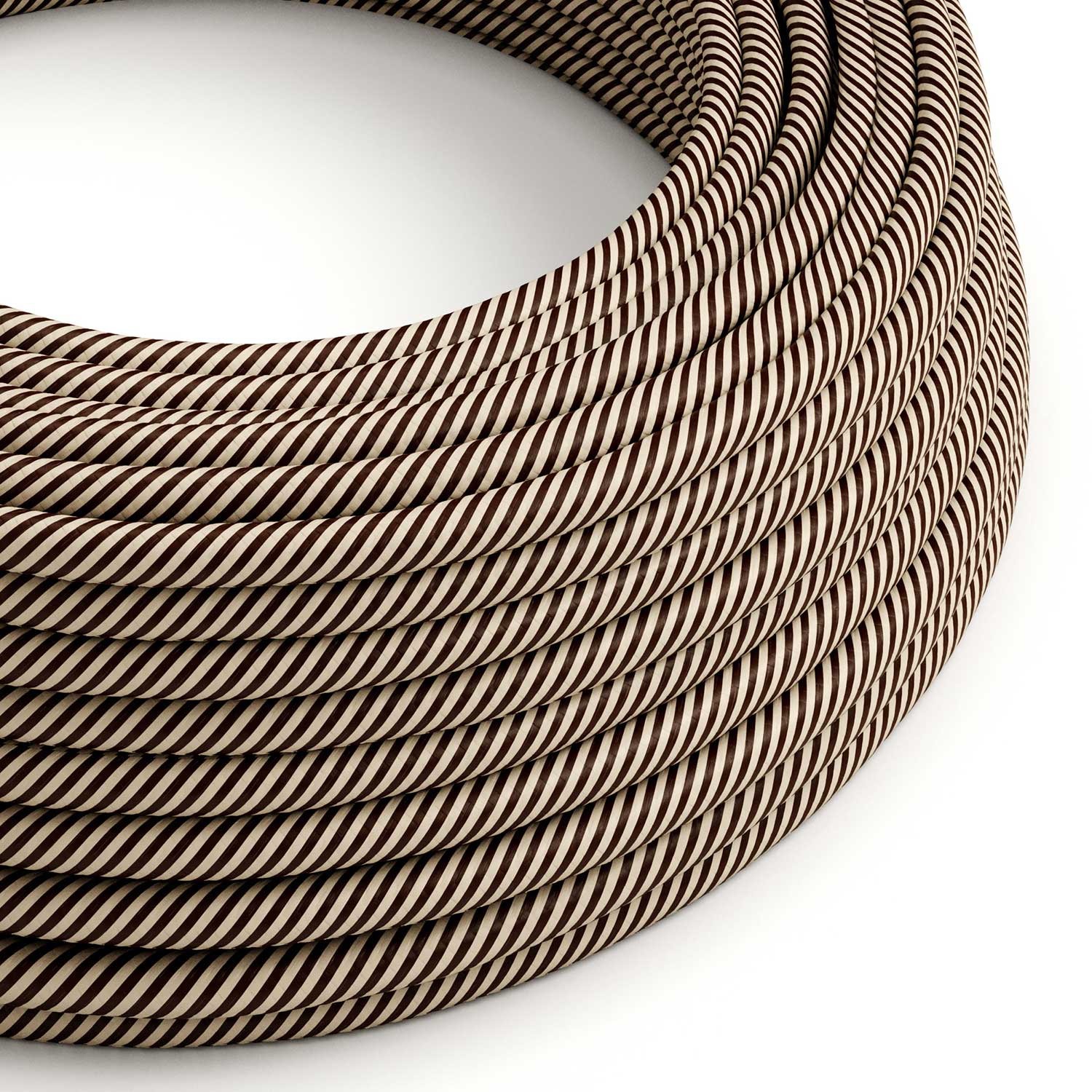 Vertigo električni tekstilni kabel - pijesak & smeđi Flex ERM51