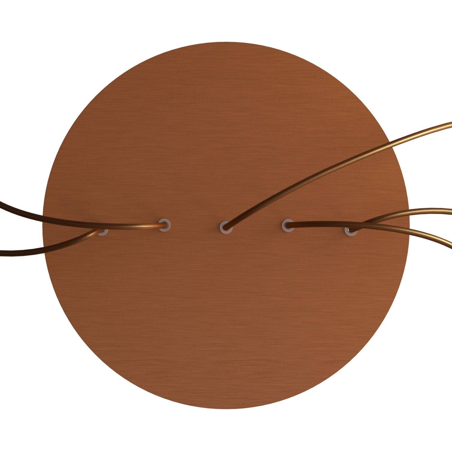 Velika okrugla dekoracija za stropnu rozetu 400 mm - Rose-One sistem s 5 rupa u liniji i 4 bočne rupe