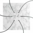 Velika kvadratna dekoracija za stropnu rozetu - Rose-One sistem s 6 rupa i 4 bočne rupe