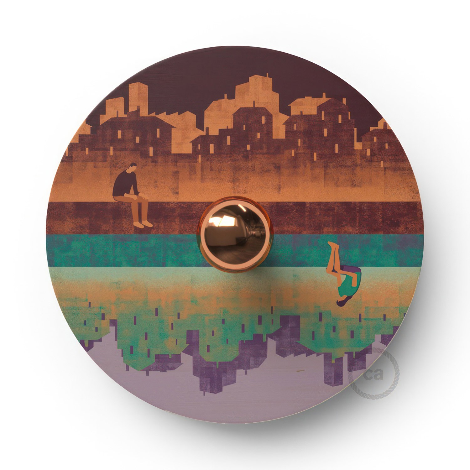 Fermaluce Romantic drveni UFO disk obostrano ilustriran od strane različitih umjetnika
