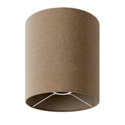 Paralume Cilindro M in tessuto con attacco E27 - Made in Italy - Lana Marrone