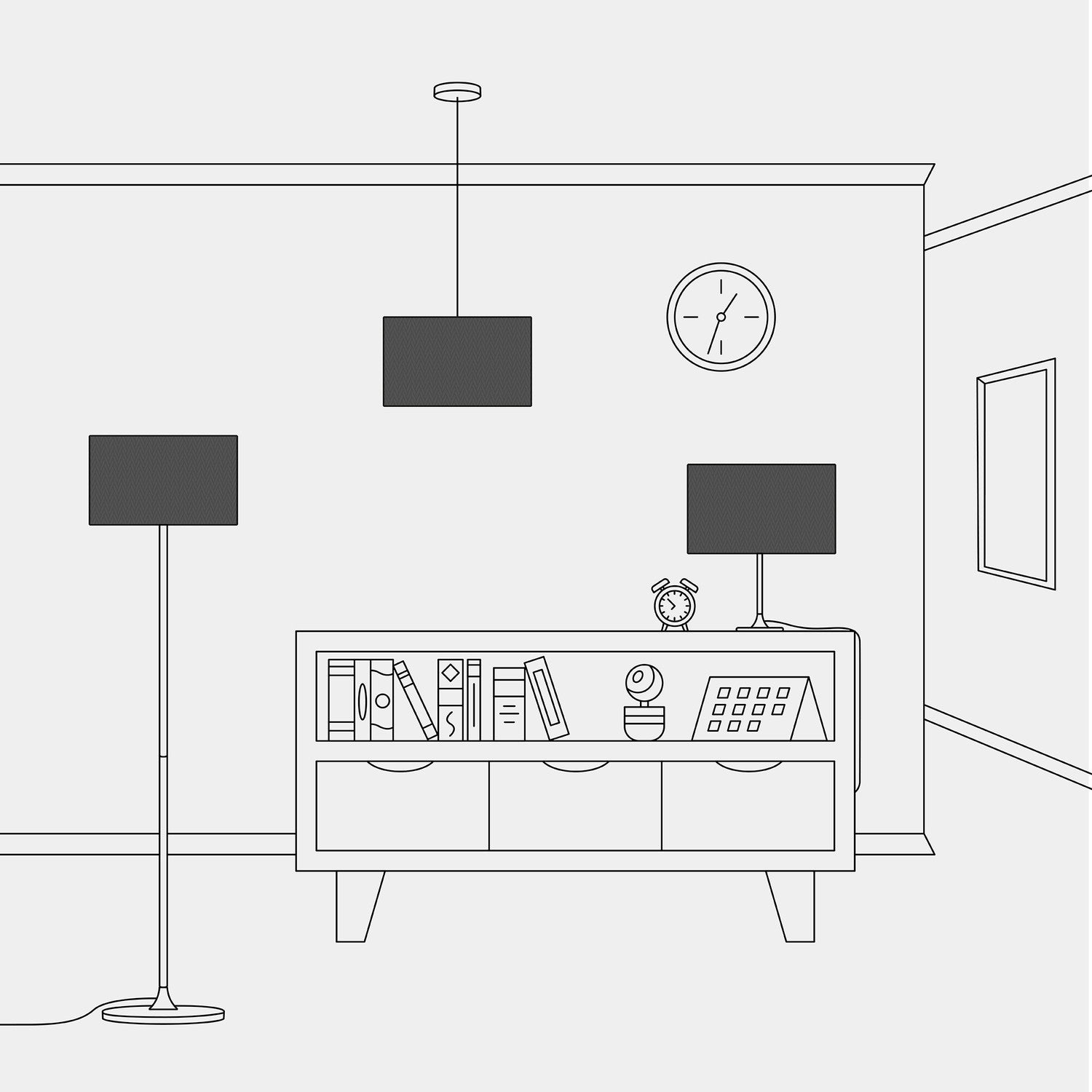 Paralume Cilindro L in tessuto con attacco E27 - Made in Italy - Teletta Antracite
