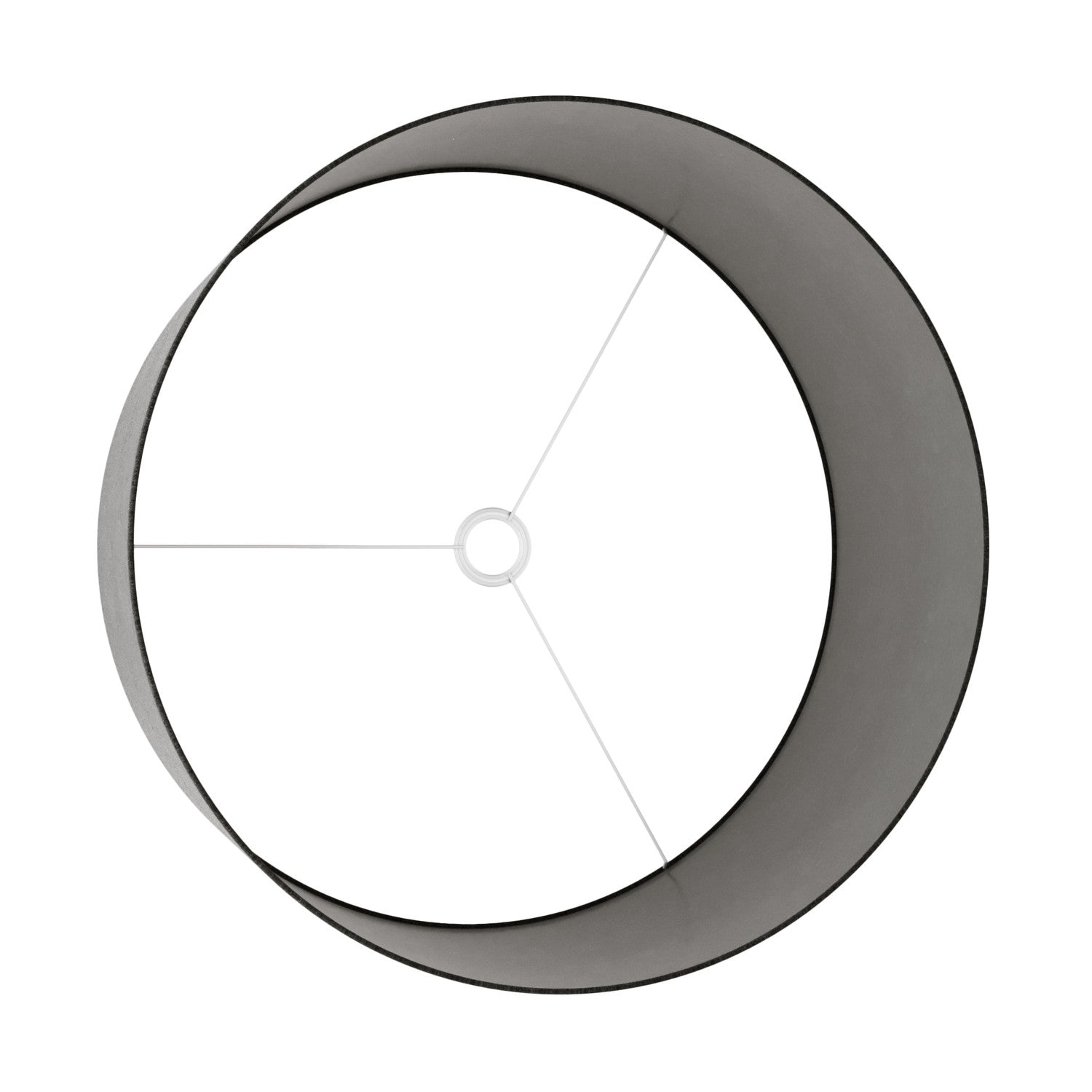 Paralume Cilindro XXL in tessuto con attacco E27 - Made in Italy - Lana Grigio Scuro