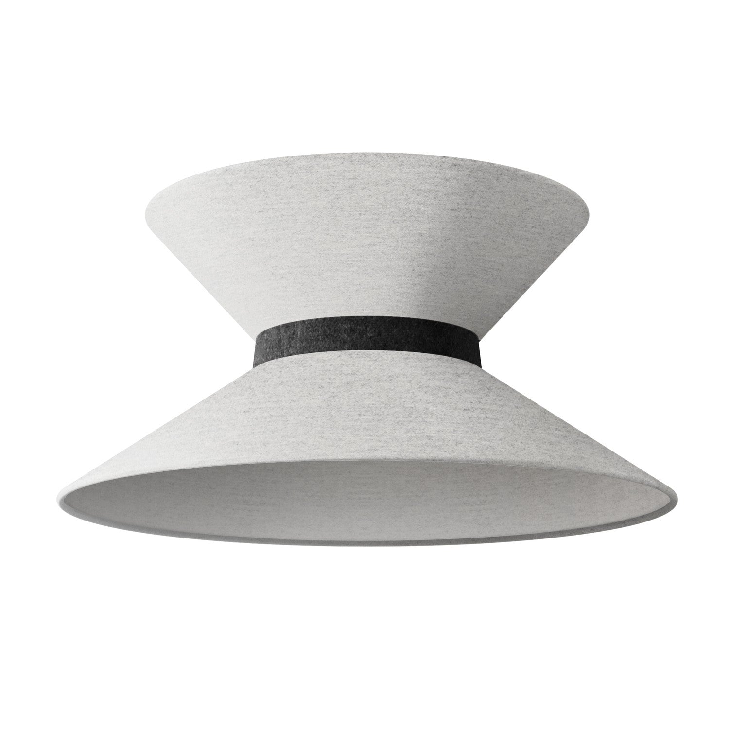 Paralume in tessuto Clessidra per lampada a sospensione - Lana Grigio Chiaro Lana grigio scuro