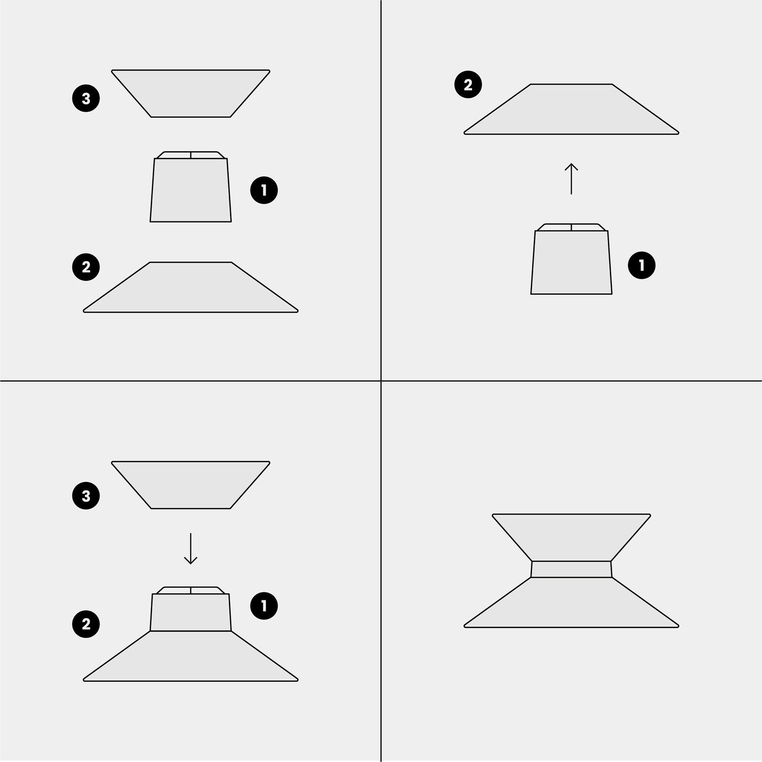 Paralume in tessuto Clessidra per lampada a sospensione - Lana Marrone Lana sabbia
