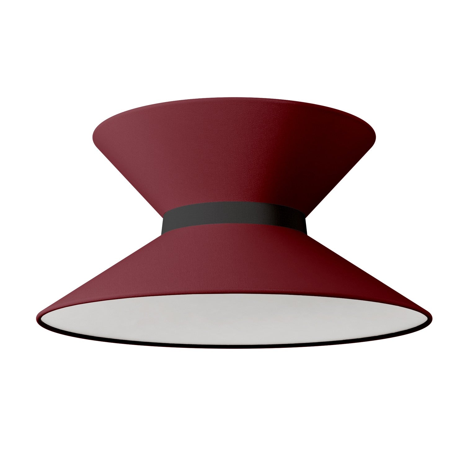 Paralume in tessuto Clessidra per lampada a sospensione - Arenal Bordeaux Teletta antracite