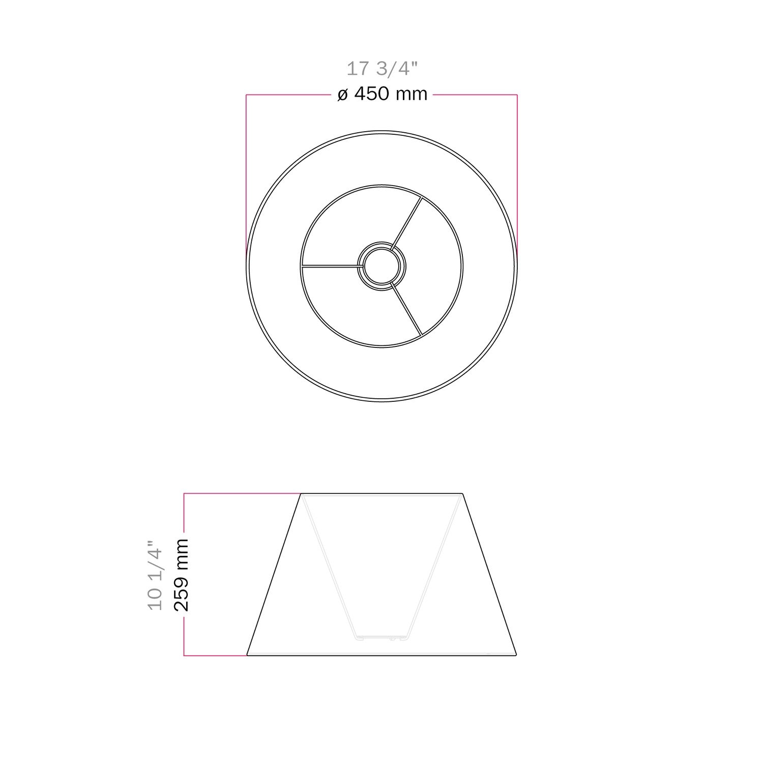 Paralume Impero L per lampada da tavolo o applique con attacco E27 - Made in Italy - Arenal Sabbia
