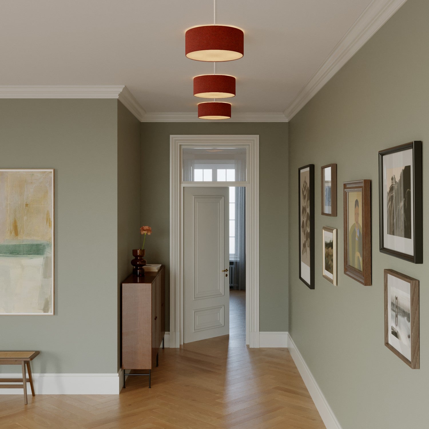 Plafoniera in tessuto Small - Made in Italy - Lana Aragosta