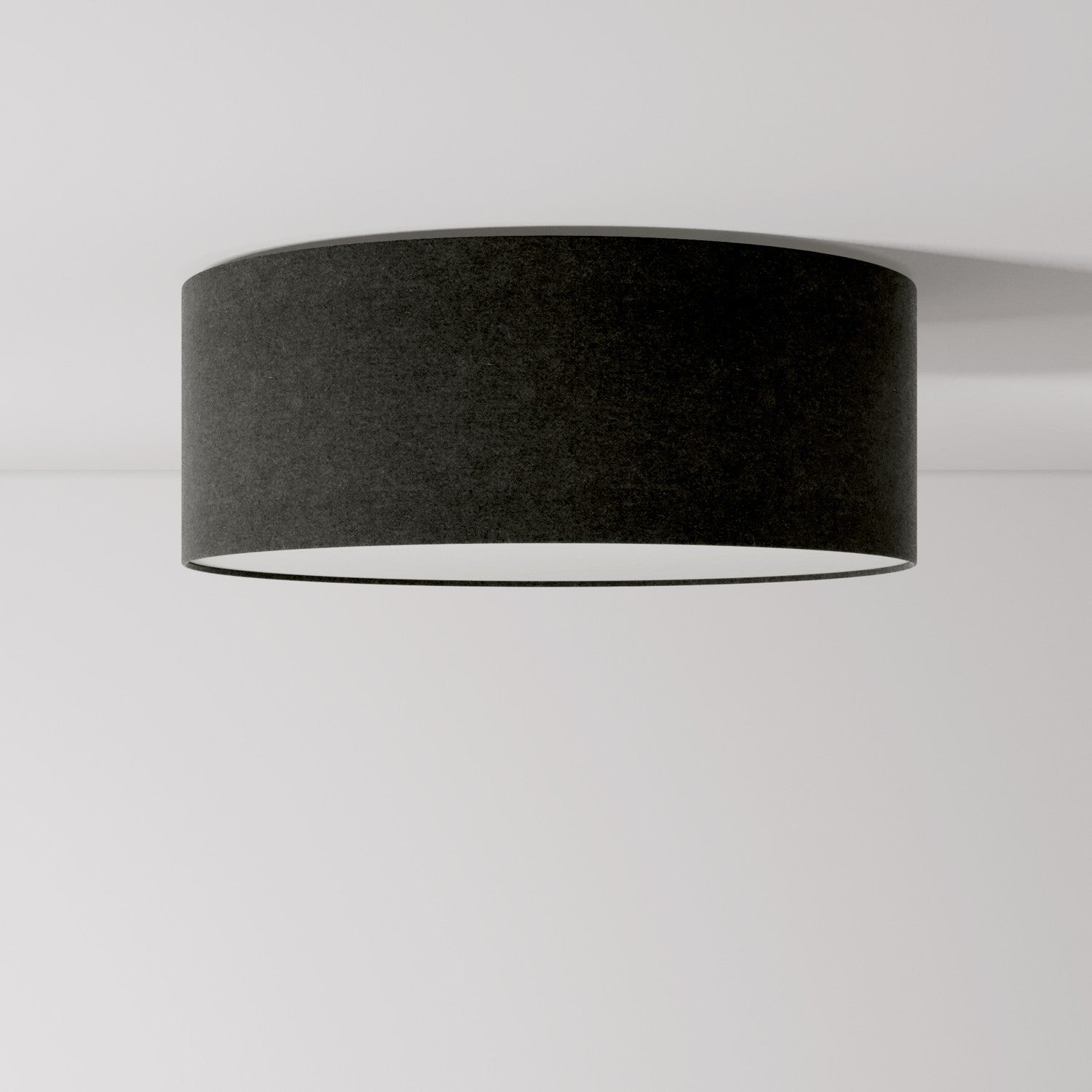 Plafoniera in tessuto Medium Slim - Made in Italy - Lana Grigio Scuro