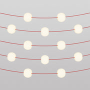 Catena luminosa 12 punti luce da esterno IP67 Rosso Stella Marina - Marina12 Cherry