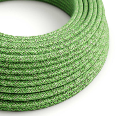 UV otporni električni kabel za vanjsku upotrebu, okrugli, obložen pamukom Zelena Pixel Bronte SX08 - kompatibilan s Eiva Outdoor IP65