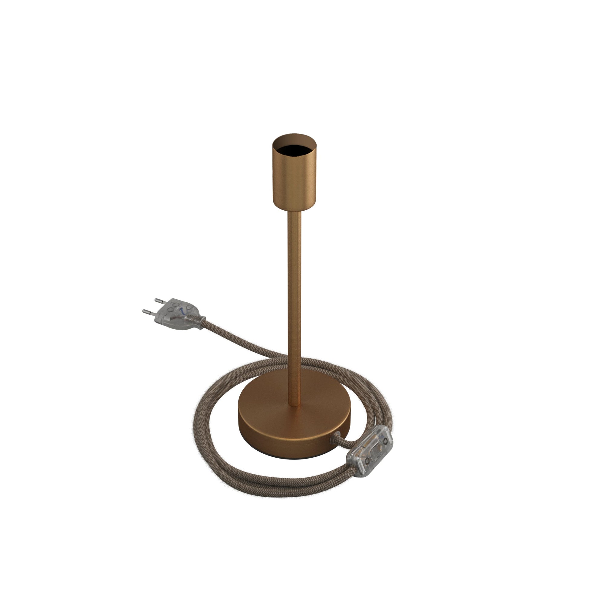 Alzaluce - Lampada da tavolo in metallo - Bronzo satinato 25 cm