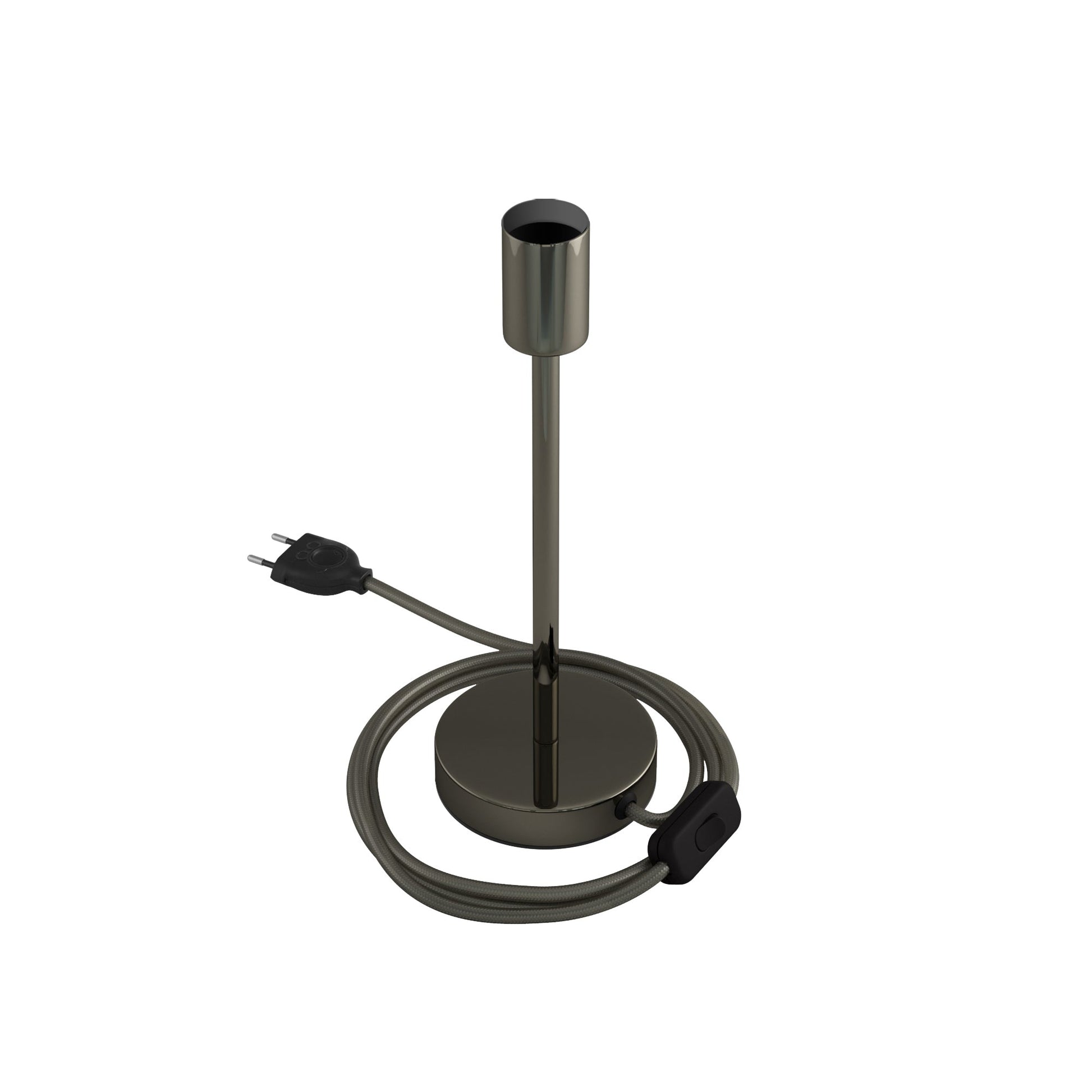 Alzaluce - Lampada da tavolo in metallo - Nero perla 25 cm