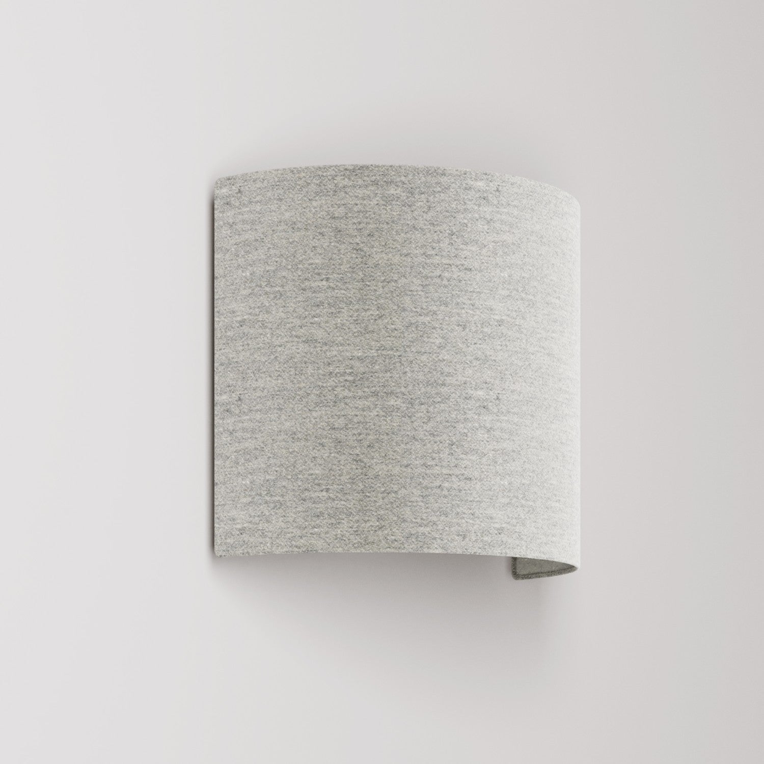 Applique Ventola con paralume in tessuto - Made in Italy - Lana Grigio Chiaro