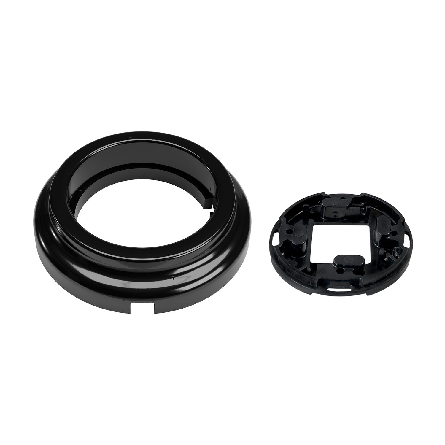 Base in porcellana per presa elettrica e per interruttore/deviatore - Nero