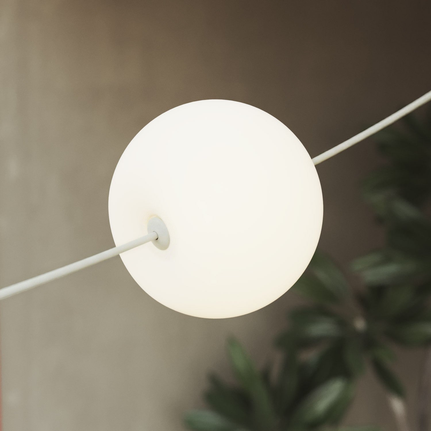 Catena luminosa 12 punti luce da esterno IP67 Bianco Sabbia - Marina12 Cherry