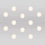 Catena luminosa 12 punti luce da esterno IP67 Bianco Sabbia - Marina12 Cherry