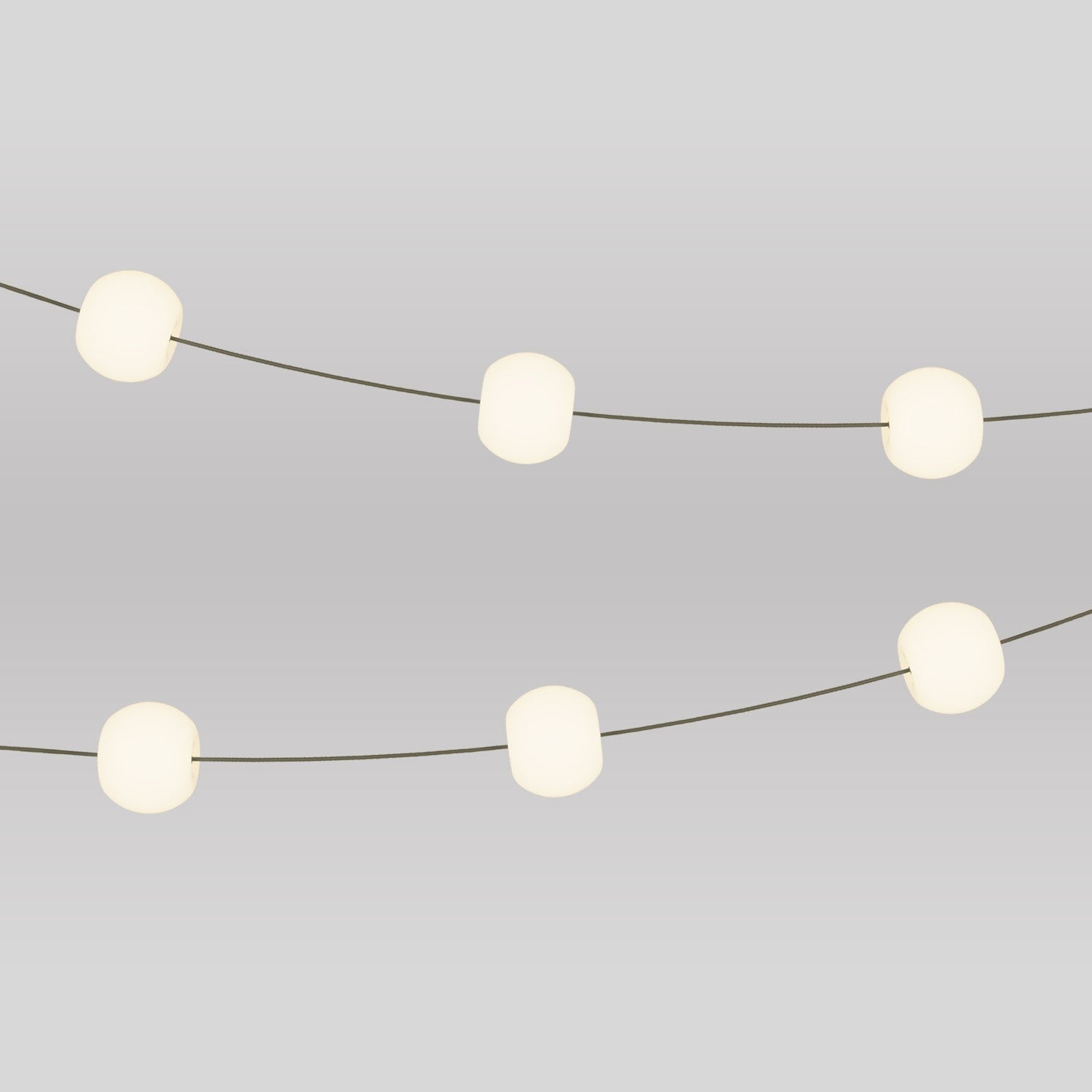 Catena luminosa 6 punti luce da esterno IP67 Verde Oliva - Marina6 Cherry