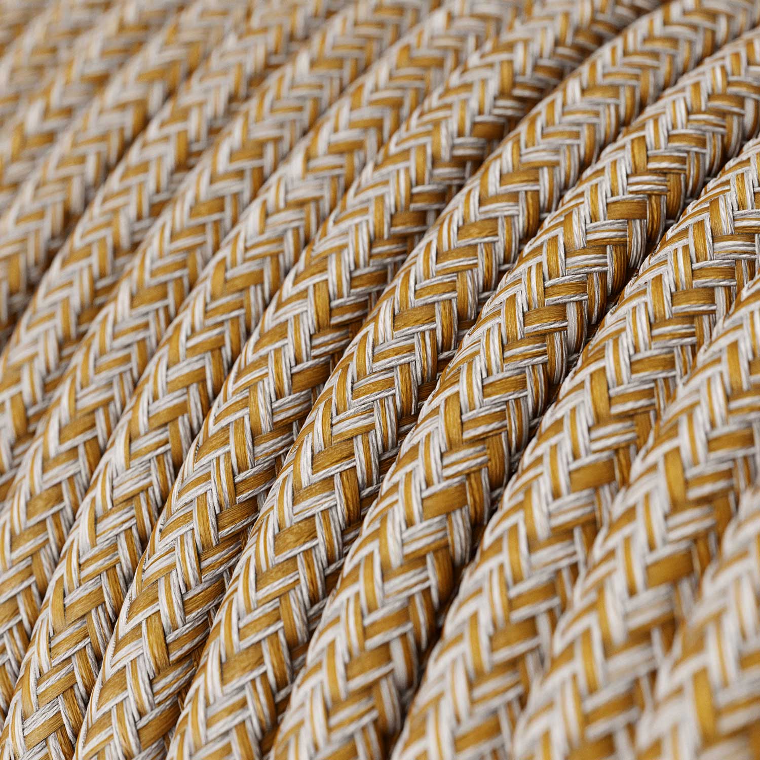 Cavo elettrico per illuminazione Tweed Ruggine glitterato - L'Originale Creative Cables, per decorazioni luminose uniche - RS82