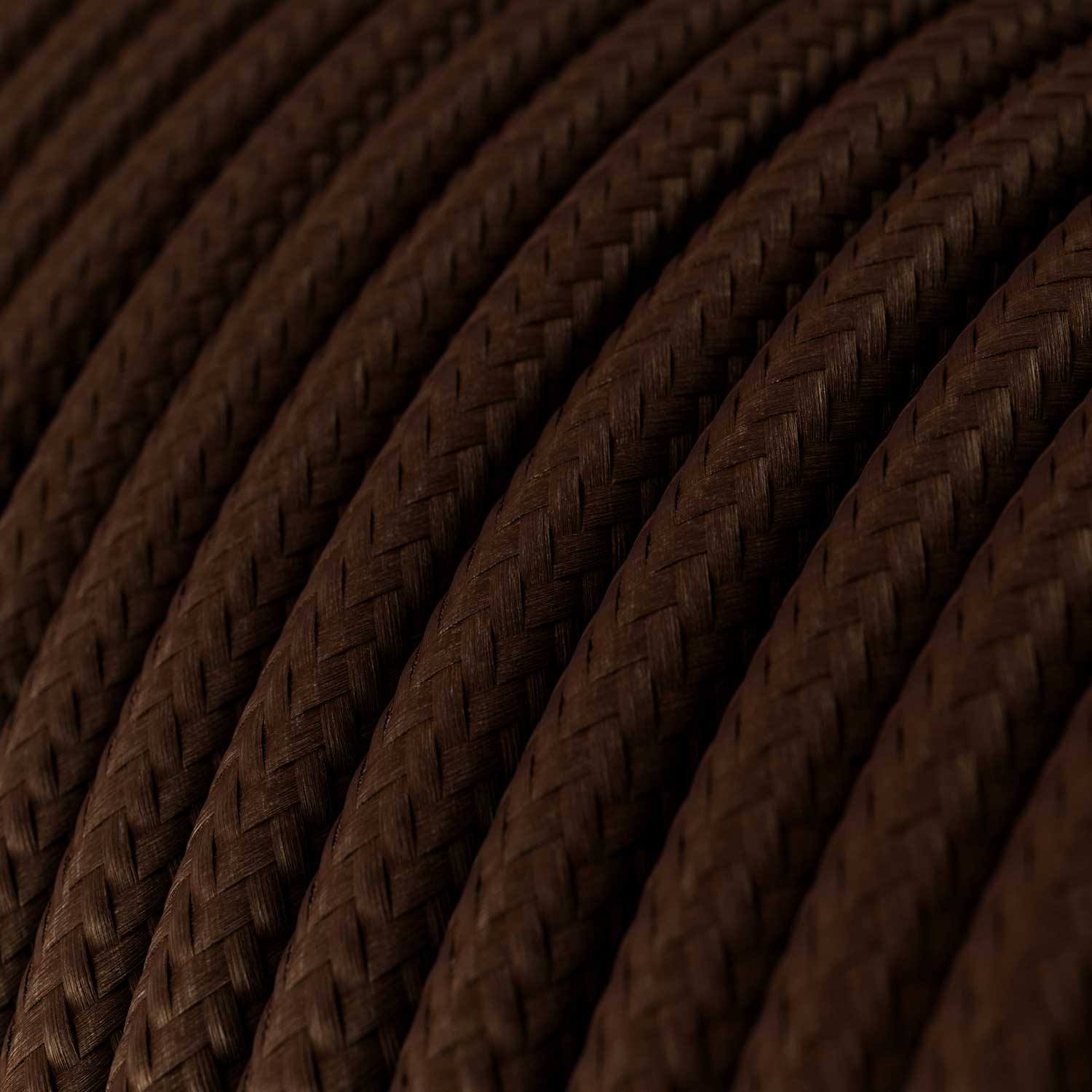Cavo elettrico tessile Marrone Espresso lucido - L'Originale Creative Cables, per decorazioni luminose uniche - RM13