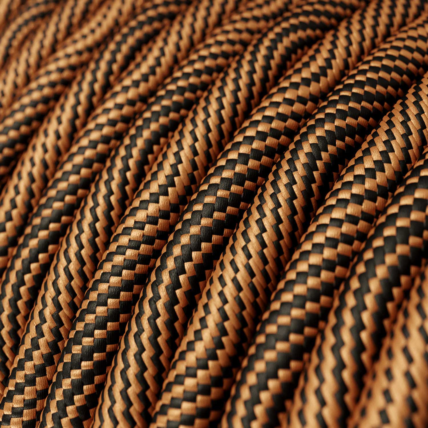 Cavo per illuminazione Optical Nero e Rame Vertigo - L'Originale Creative Cables, per creare lampade moderne - ERM66