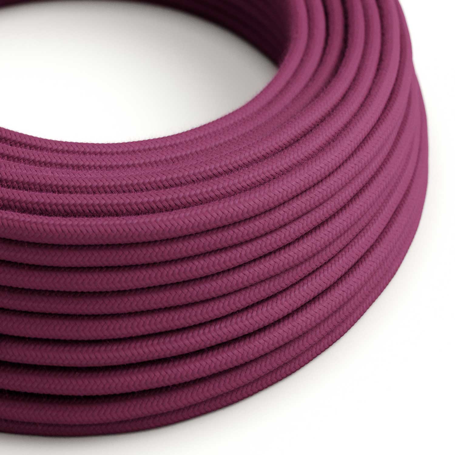 Cavo tessile in cotone color Vinaccia - L'Originale Creative Cables, progettato per valorizzare i tuoi lampadari - RC32