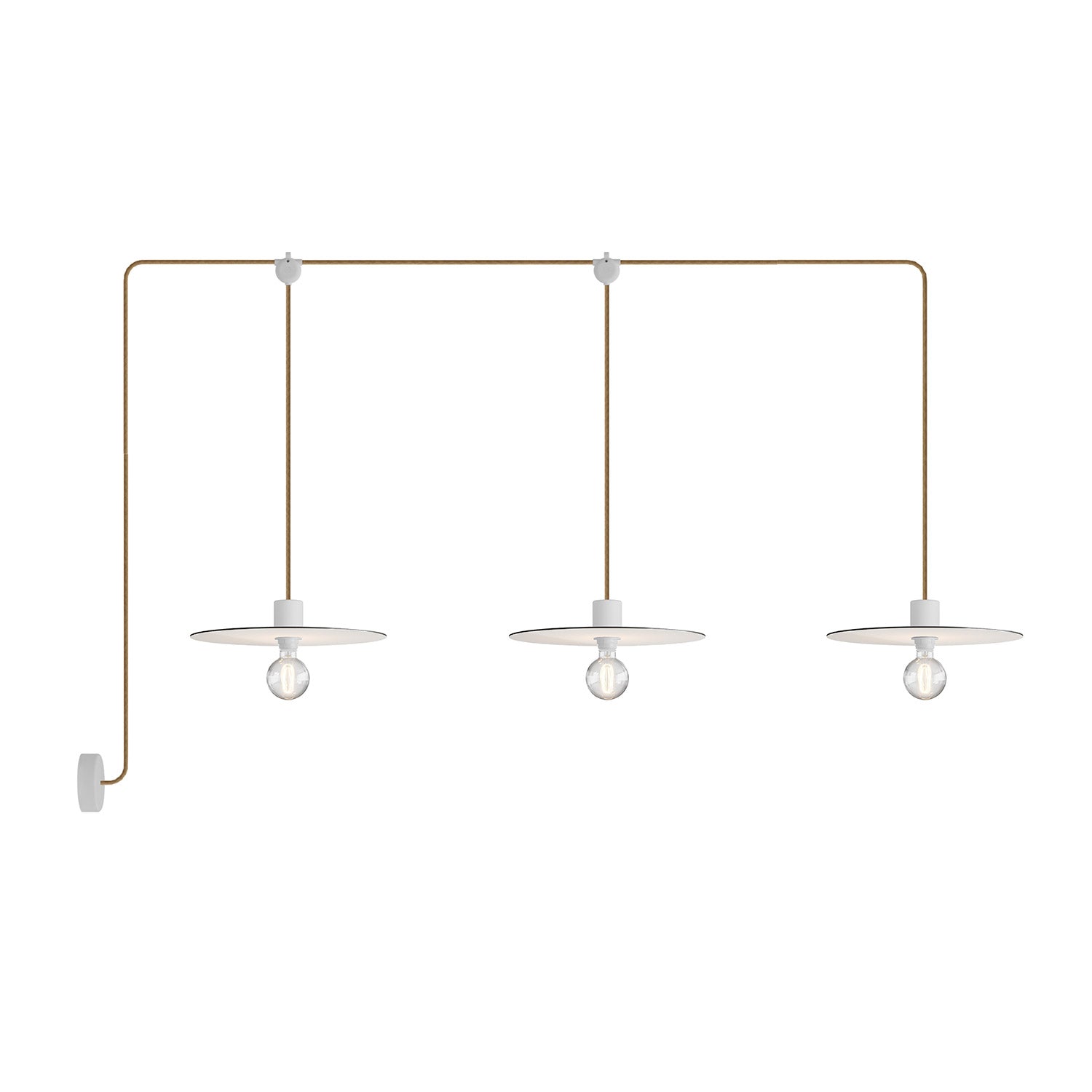 E-Snake Modulair Lampada da esterno IP65 a 3 luci con rosone e paralumi - Bianco