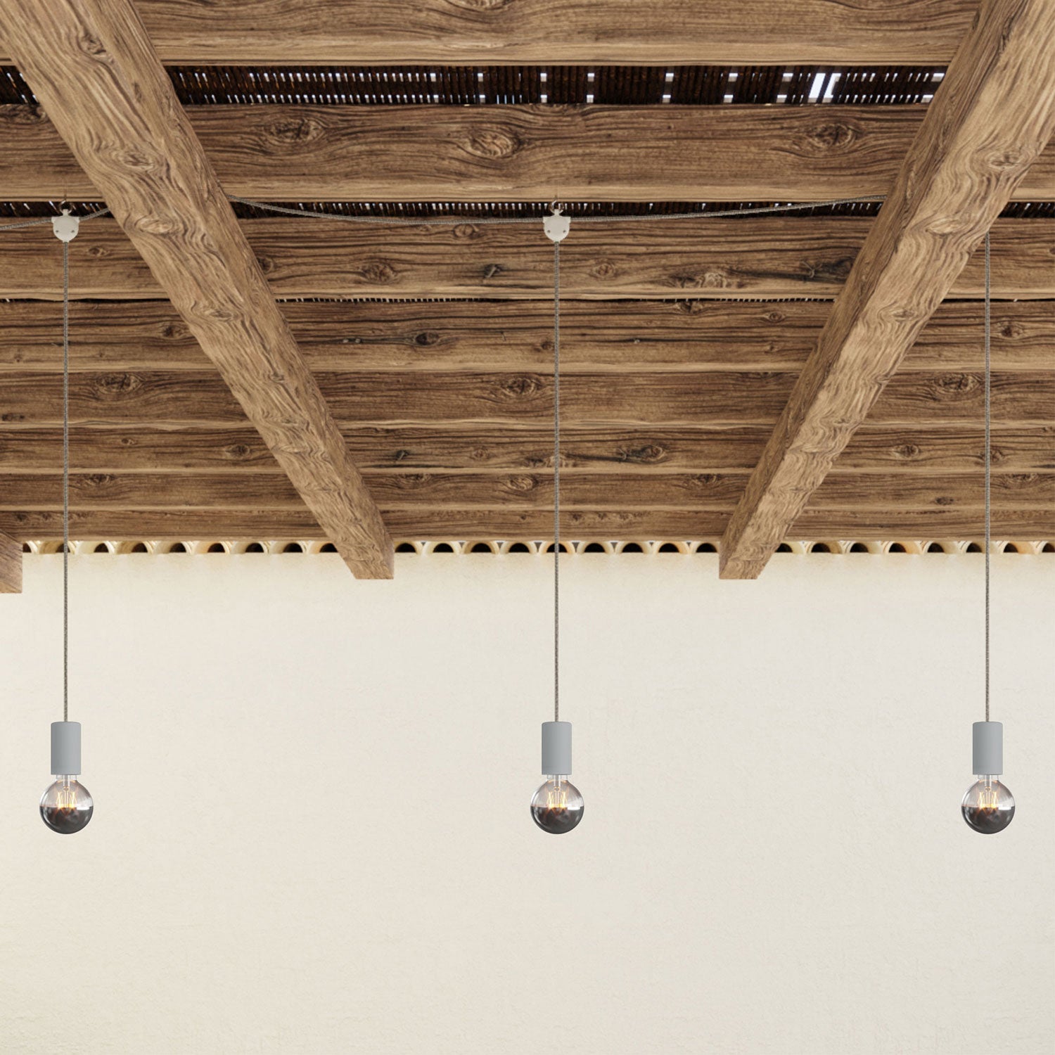 E-Snake Modulair Lampada da esterno IP65 a 3 luci con rosone - Grigio ghiaccio