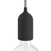 EIVA PASTEL Kit Portalampada IP65 per Esterno in Silicone E27 - Sistema Modulair - Nero