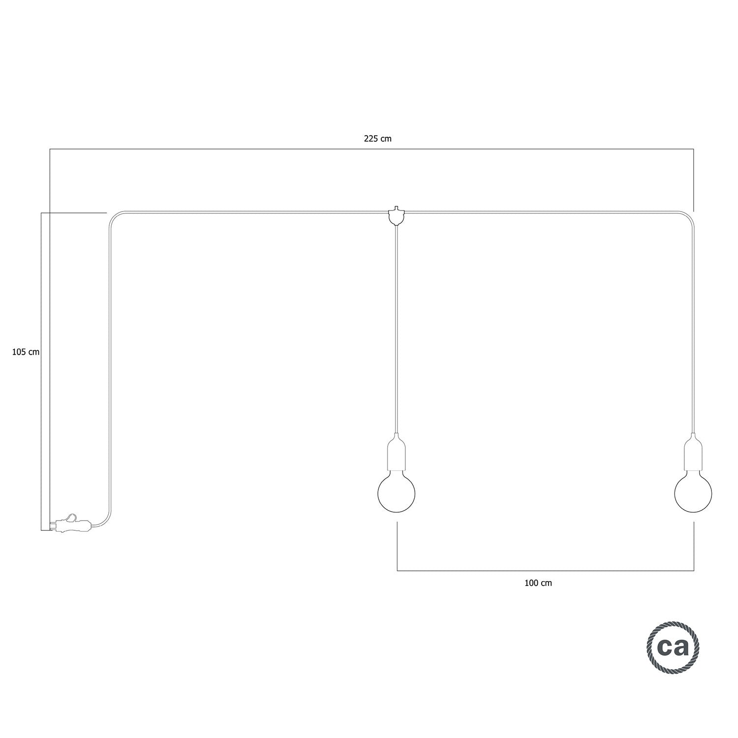 F-Snake Modulair Lampada da esterno IP65 portatile a 2 luci - Mostarda