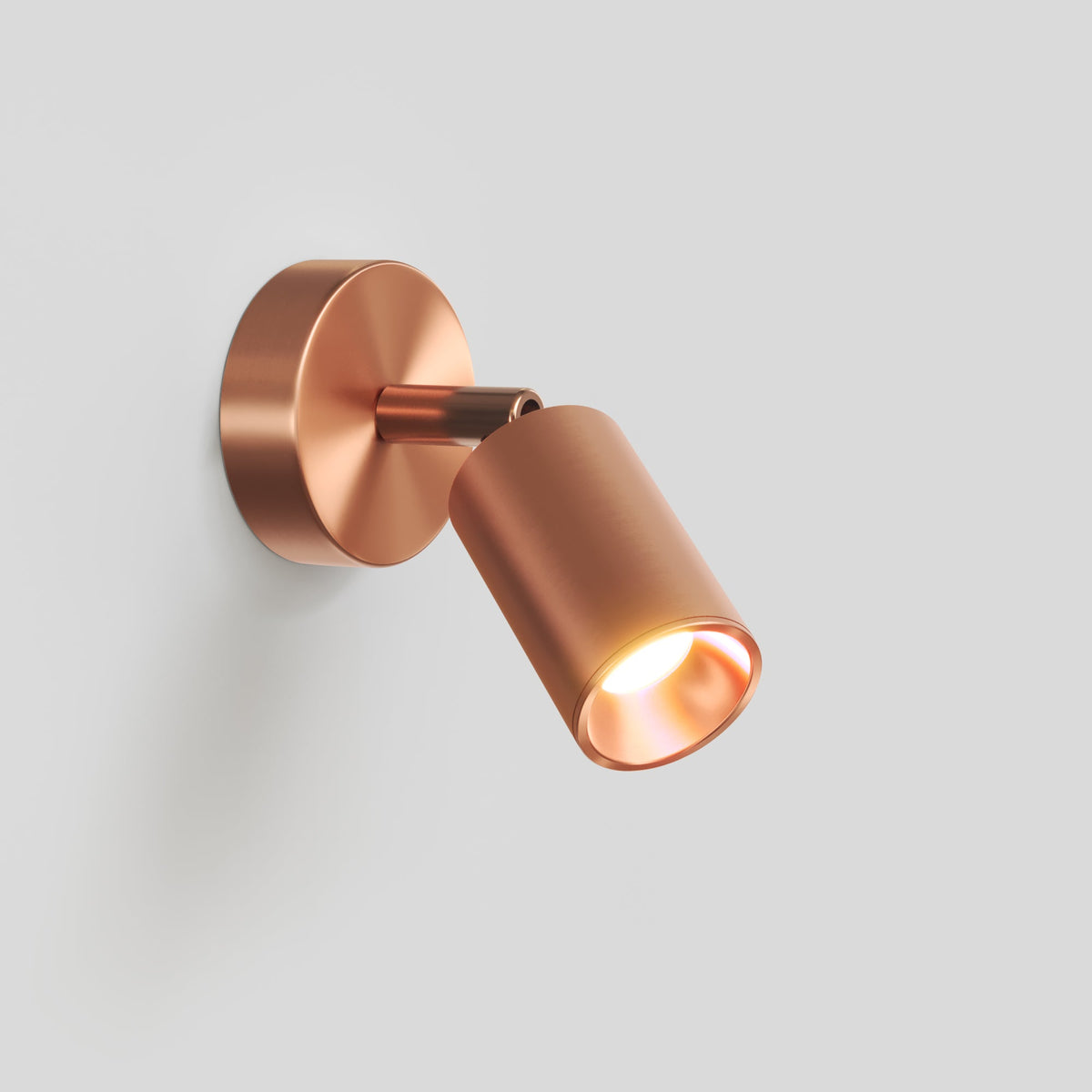 Faretto GU10 orientabile da parete o soffitto Bispot - Rame satinato Si No
