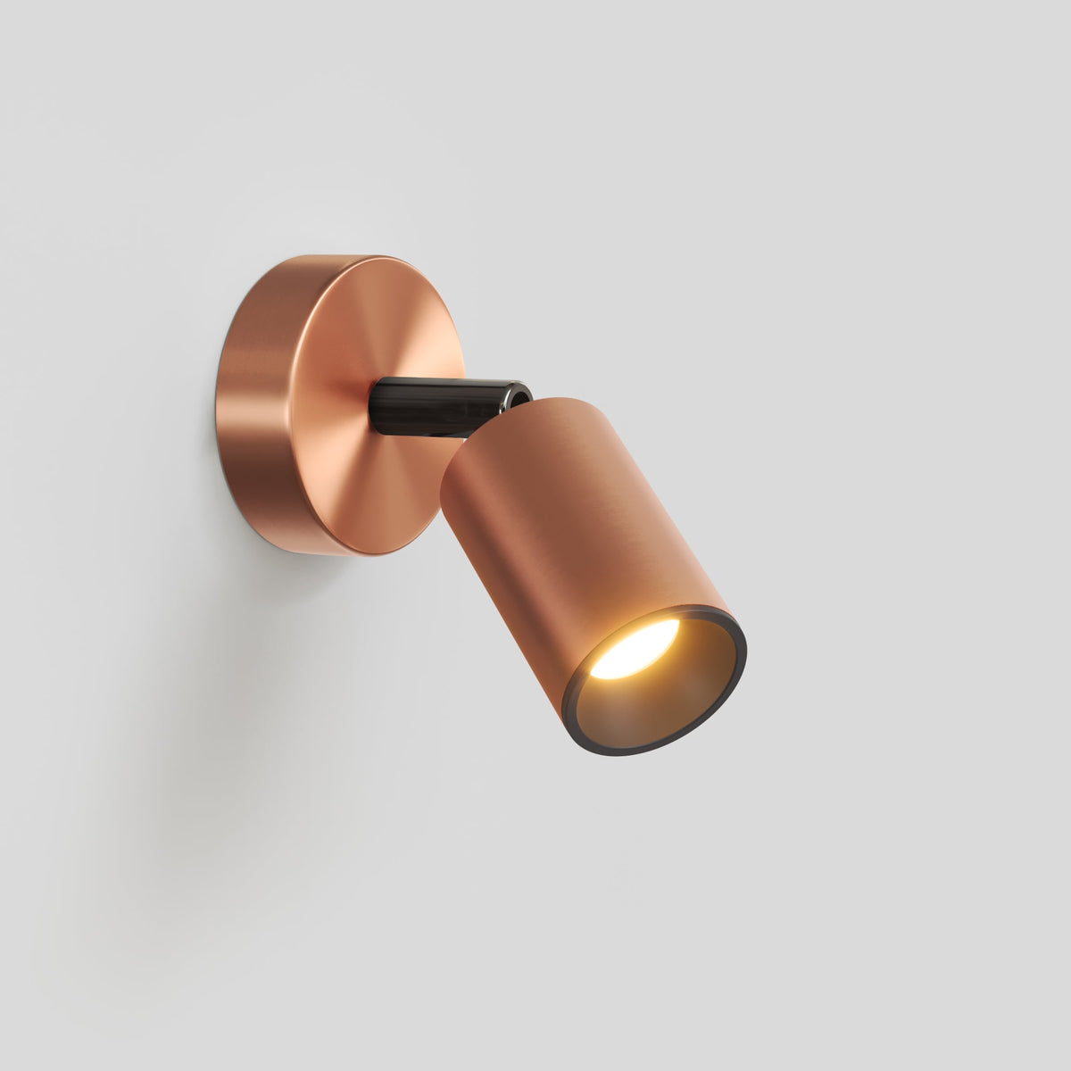 Faretto GU10 orientabile da parete o soffitto Bispot - Rame satinato / Nero Si No