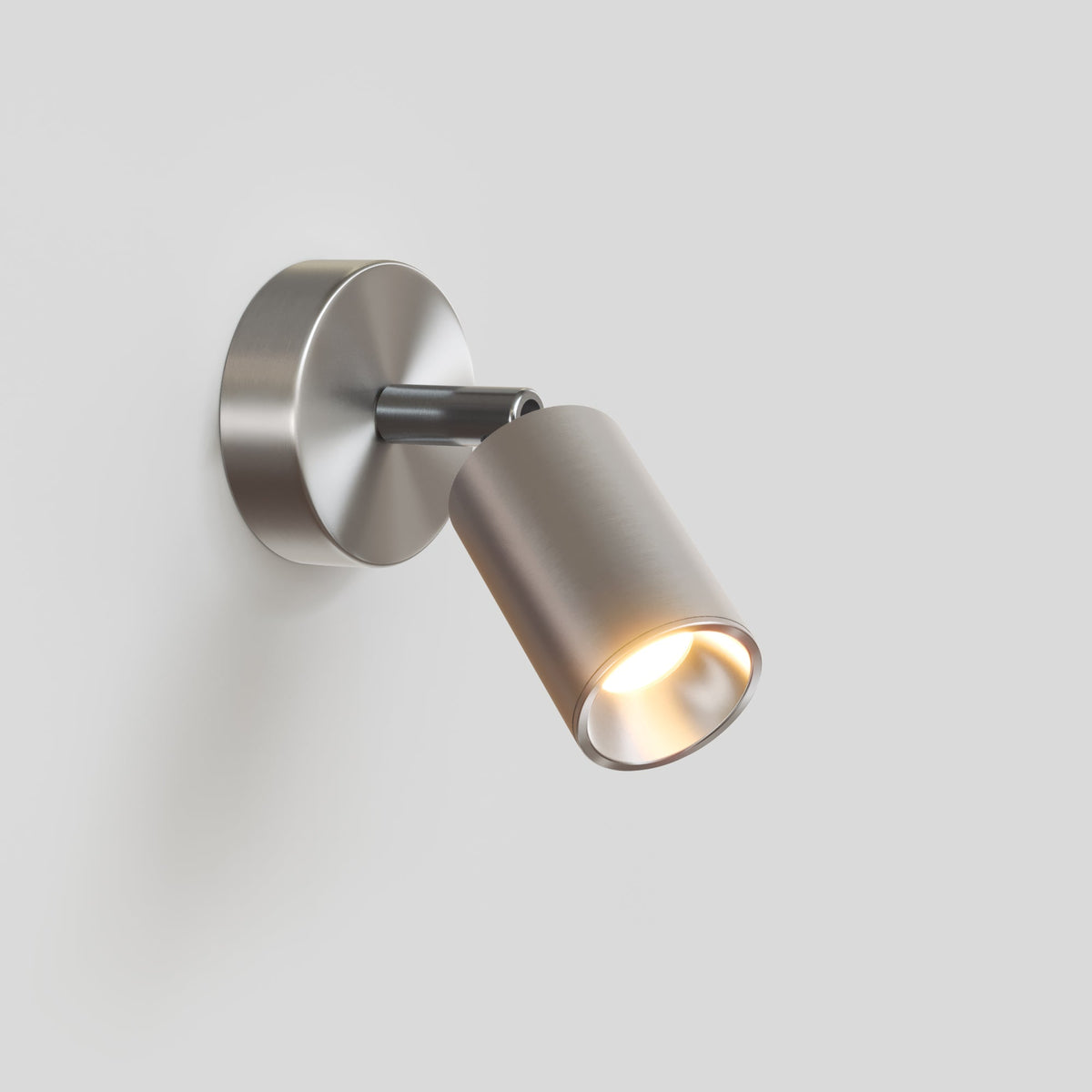 Faretto GU10 orientabile da parete o soffitto Bispot - Titanio satinato Si No