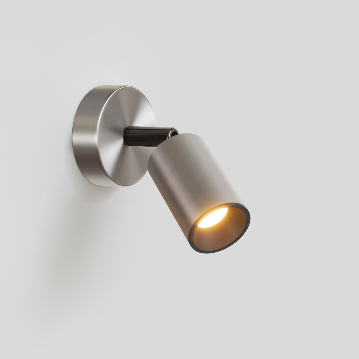 Faretto GU10 orientabile da parete o soffitto Bispot - Titanio satinato / Nero Si No