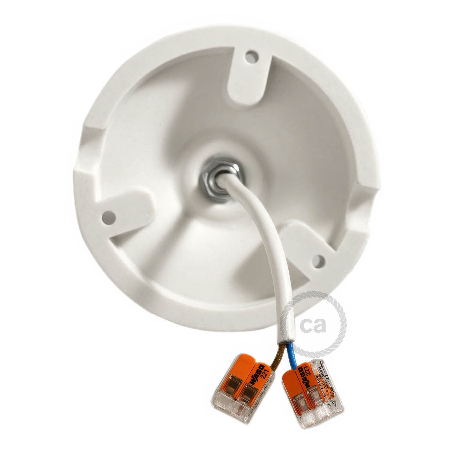 Fermaluce Color, il punto luce colorato in porcellana da parete o soffitto - Rosso