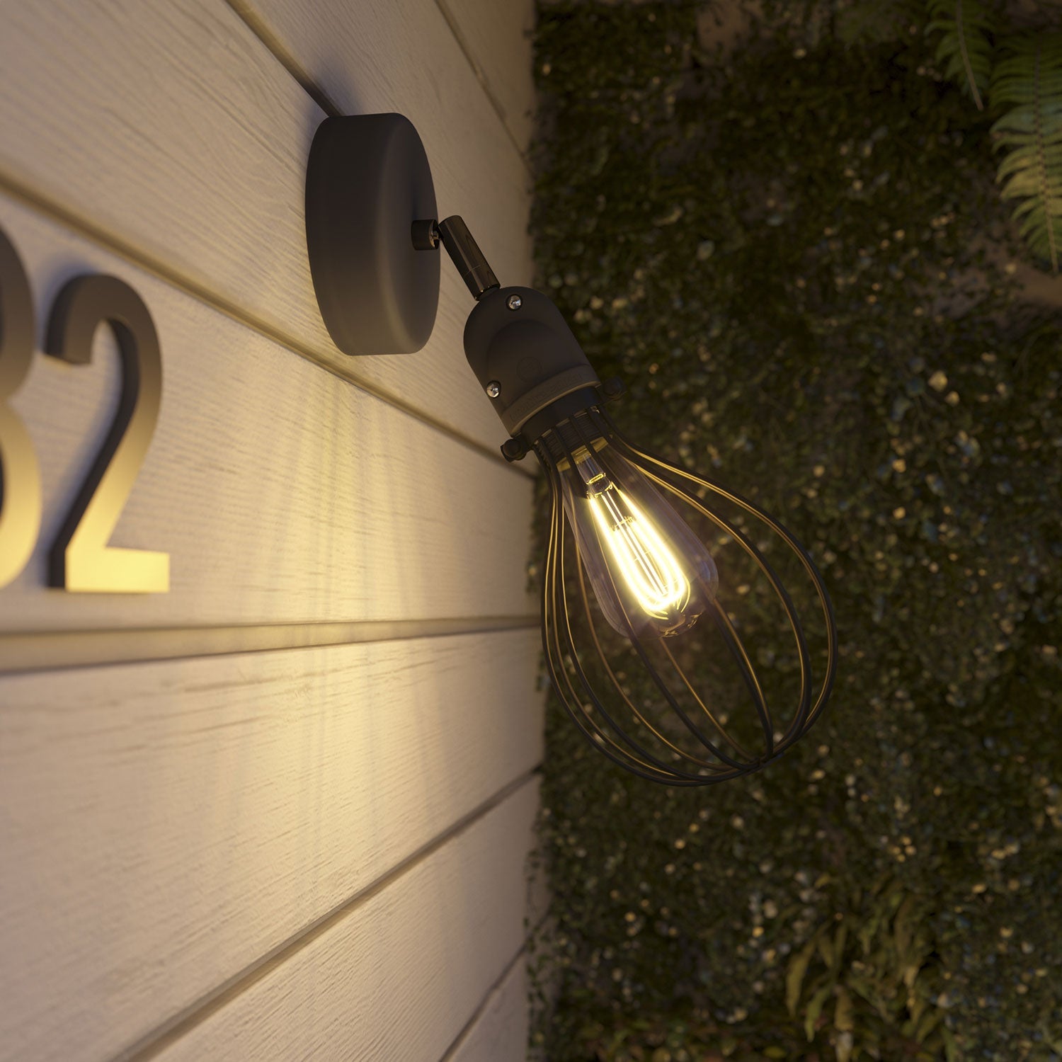 Fermaluce per paralume Modulair con snodo orientabile, rosone e portalampada IP65 waterproof - Grafite