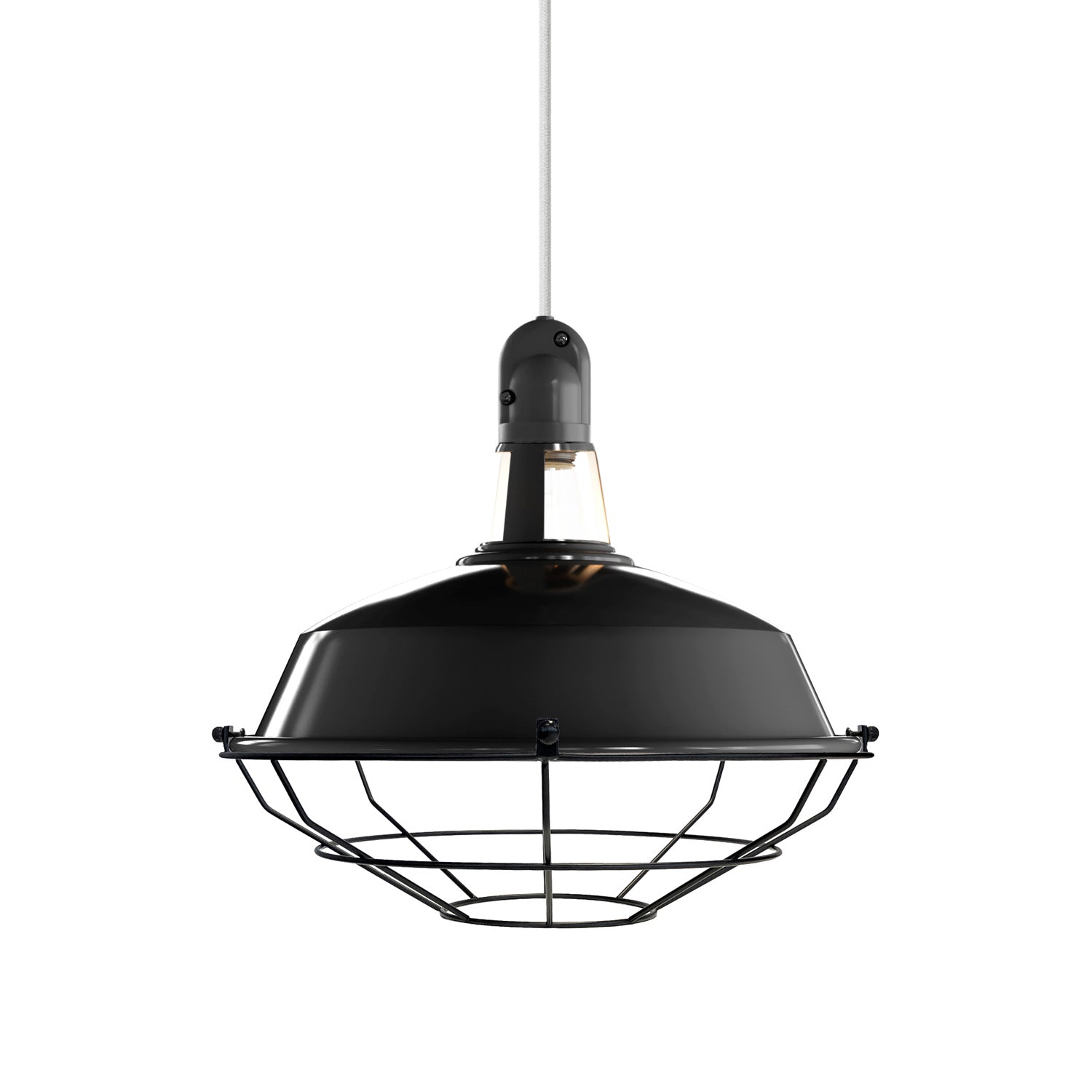 Gabbia in metallo per paralume Harbour - Nero