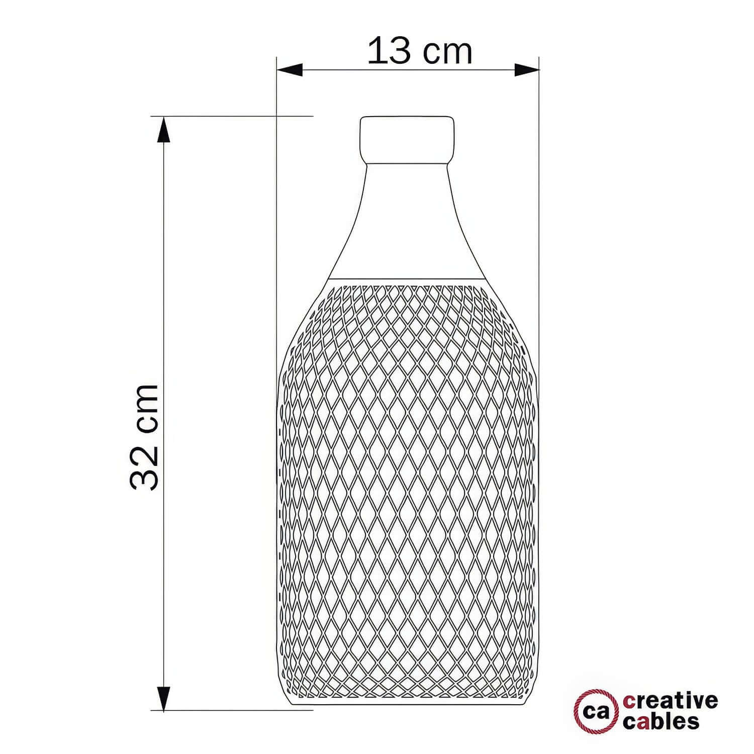 Gabbia paralume bottiglia Jéroboam in metallo - Nero