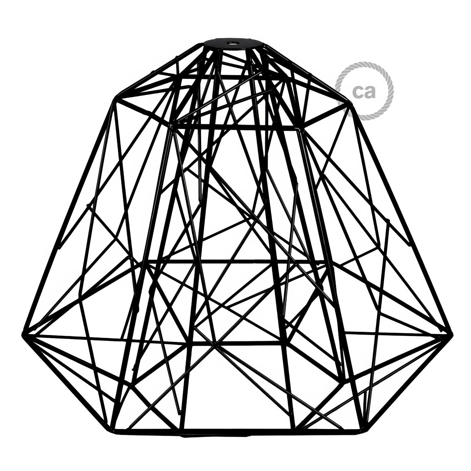 Gabbia XL paralume Apollo in metallo con portalampada E27 - Nero