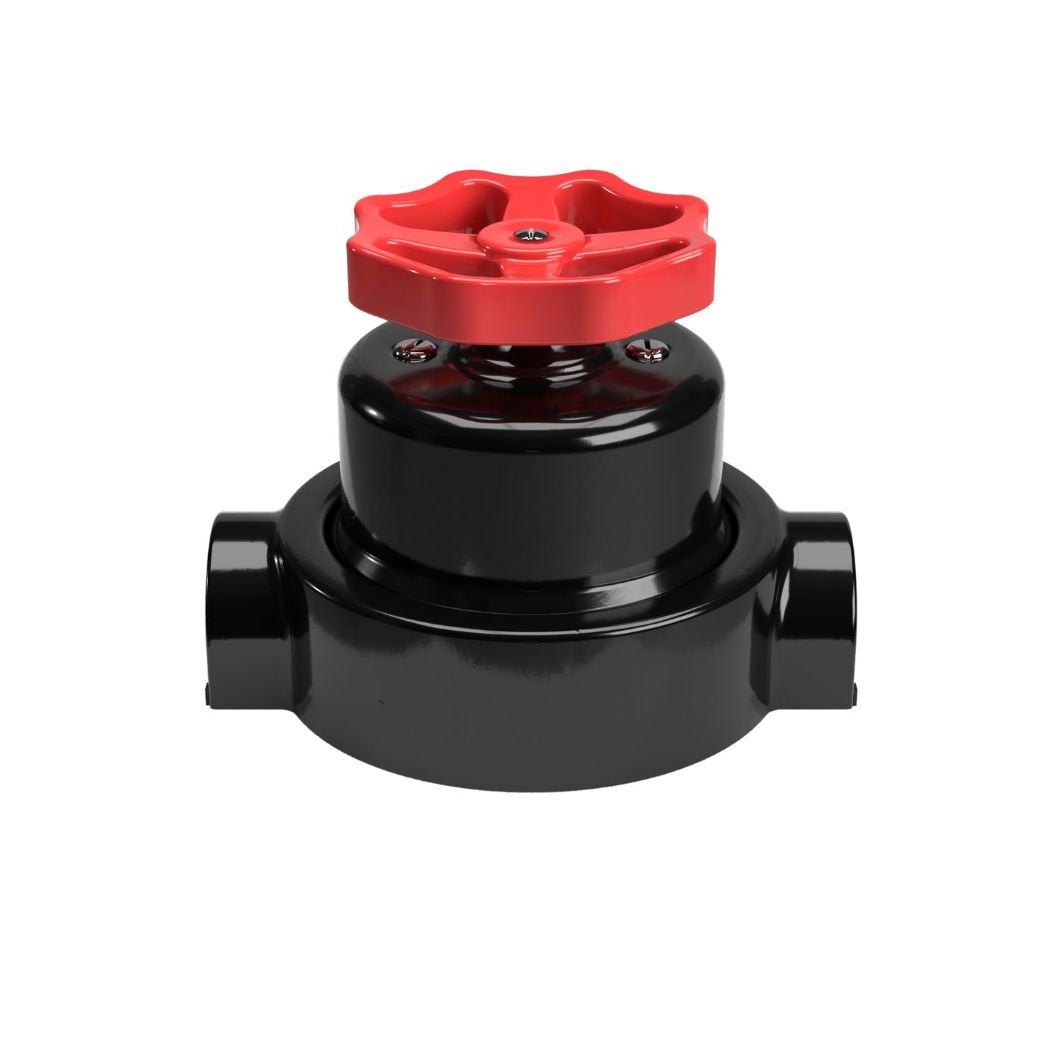 Kit interruttore/deviatore con manopola e base per Creative-Tubes in porcellana nera Rosso 2 in linea